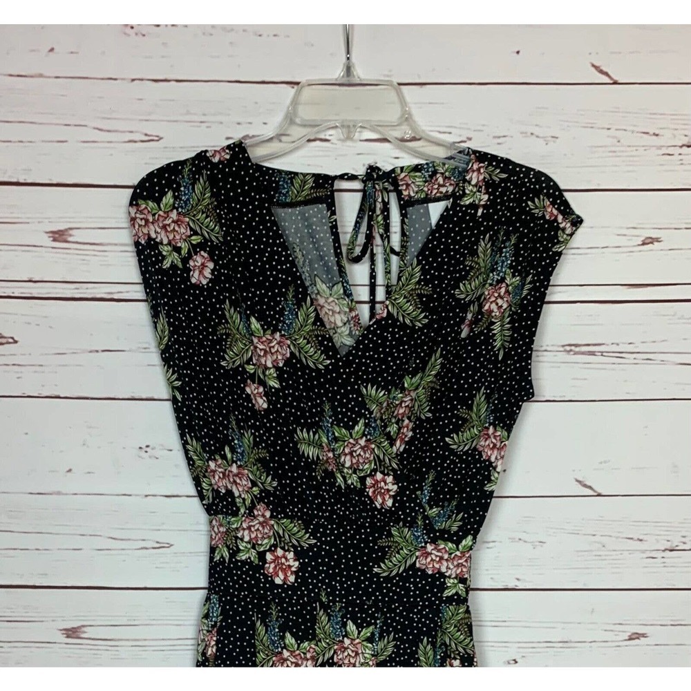 CABI Women's XS Extra Small Black Floral Runaround Romper Spring 2019 Style 5608 - Picture 2 of 12